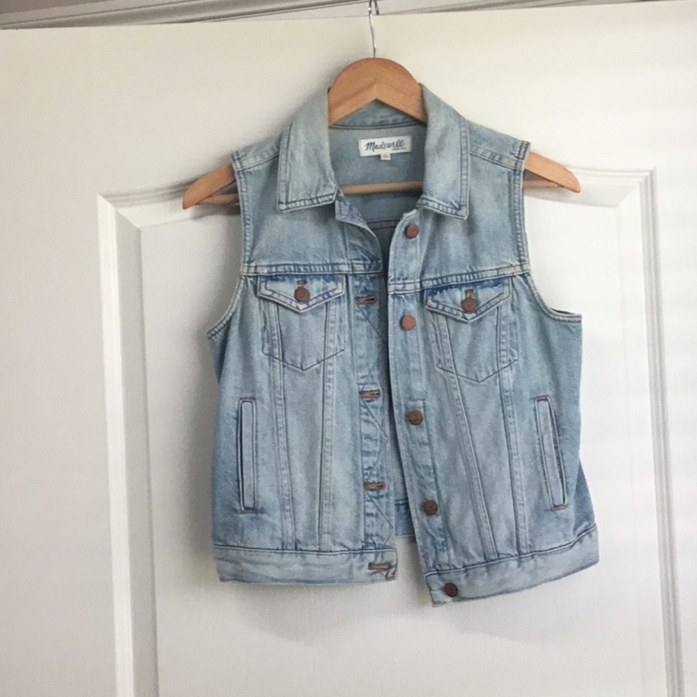 Madewell Light Wash Denim Vest